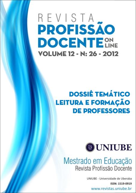 					Visualizar v. 12 n. 26 (2012): DOSSIÊ TEMÁTICO LEITURA E FORMAÇÃO DE PROFESSORES
				